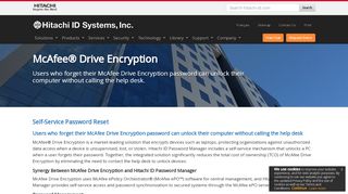 
                            11. McAfee® Drive Encryption - Hitachi ID