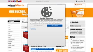 
                            6. McAfee - Internet Security, AntiVirus | Download | softwarebilliger.de