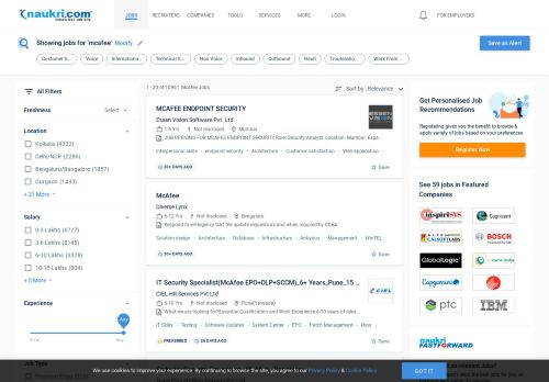 
                            4. Mcafee Jobs, 4112 Mcafee Openings - Naukri.com