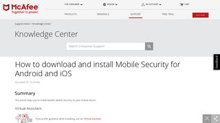 
                            4. McAfee KB - How to download and install Mobile Security for Android ...