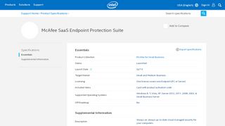 
                            10. McAfee SaaS Endpoint Protection Suite Product Specifications