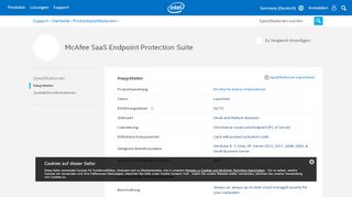 
                            9. McAfee SaaS Endpoint Protection Suite Produktspezifikationen
