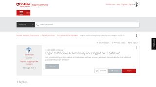 
                            12. McAfee Support Community - Logon to Windows Automatically once ...