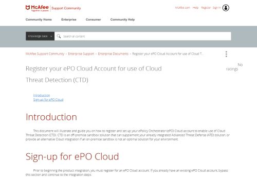 
                            4. McAfee Support Community - Register your ePO Cloud Account for ...