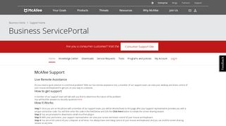 
                            3. McAfee Support