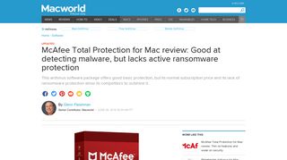 
                            8. McAfee Total Protection for Mac review | Macworld