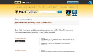 
                            13. MCC | Username & Password / Login Information