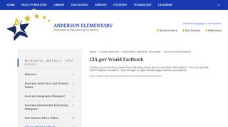 
                            9. MCDANIEL, NATALIE - 6th Grade / CIA.Gov World Factbook - Allen ISD