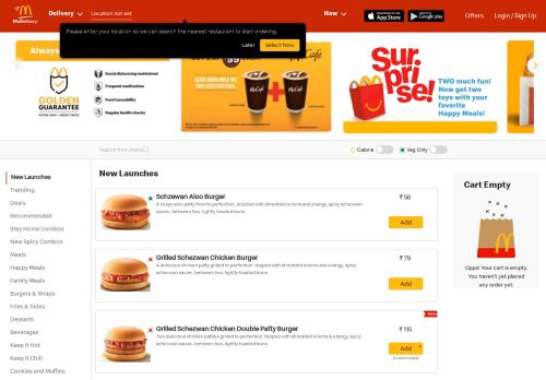 
                            13. McDelivery - Order Food Online Via McDonald's India Food ...