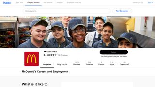 
                            8. McDonald's Careers and Employment | Indeed.co.uk