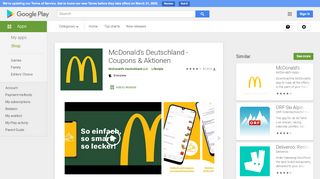 
                            8. McDonald's Deutschland – Apps bei Google Play