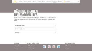 
                            5. McDonald's - Häufige Fragen - Mc Donalds