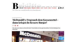 
                            3. McDonald's: Kassenbon-Trick für VIP-Behandlung enthüllt | BRIGITTE ...