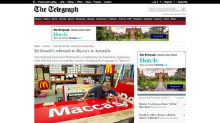 
                            11. McDonald's rebrands to Macca's in Australia - Telegraph