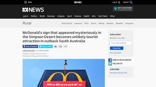 
                            12. McDonald's sign that appeared mysteriously in the Simpson Desert ...