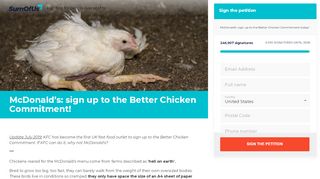 
                            11. McDonald's: sign up to the Better Chicken Commitment! - SumOfUs