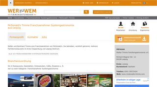 
                            4. McDonald's Timme Franchisenehmer Systemgastronomie aus Leipzig ...