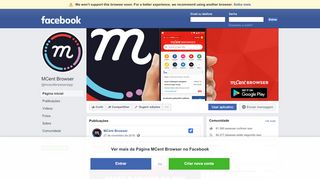 
                            8. MCent Browser - Página inicial | Facebook