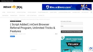 
                            8. mCent Browser Referral Program, Unlimited Tricks & Features