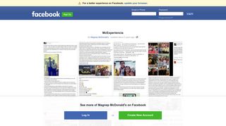 
                            8. McExperiencia | Facebook