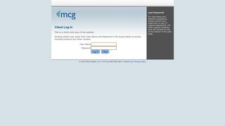 
                            8. MCG Health Client Log In