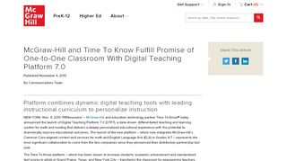 
                            7. McGraw-Hill Education and Time To Know Fulfill Promise of ...