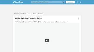 
                            9. MCHost24 Vserver sinusbot login? (Linux) - Gutefrage