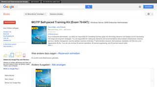 
                            9. MCITP Self-paced Training Kit (Exam 70-647): Windows Server 2008 ...