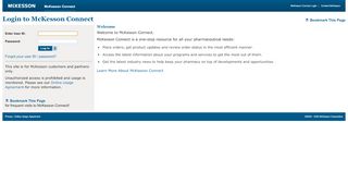 
                            9. McKesson Connect > Log In