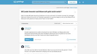 
                            12. MCLeaks benutzt und Minecraft geht nicht mehr? (Computerspiele ...