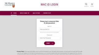 
                            11. McMaster University - MAC ID LOGIN