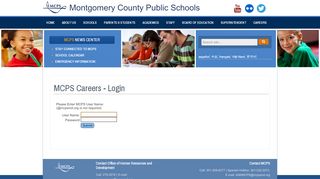 
                            8. MCPS Careers: Login - Montgomery County Public Schools