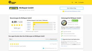 
                            2. McRepair GmbH Bewertungen & Erfahrungen | Trusted Shops