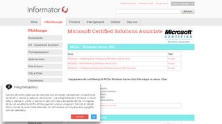 
                            9. MCSA Certifieringar - Informator.se