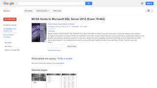 
                            8. MCSA Guide to Microsoft SQL Server 2012 (Exam 70-462)