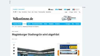 
                            13. MDCC-Arena: Magdeburger Stadiongrün wird abgefräst - Volksstimme