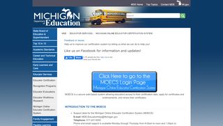 
                            7. MDE - Michigan Online Educator Certification System - State of Michigan