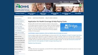 
                            13. MDHHS - Application for Health Coverage & Help Paying Costs