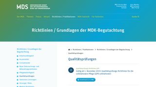 
                            10. MDK-Qualitätsprüfungen - MDS