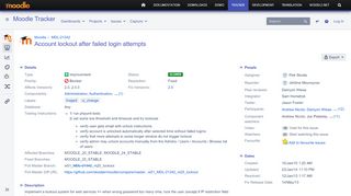 
                            2. [#MDL-21342] Account lockout after failed login attempts - Moodle ...