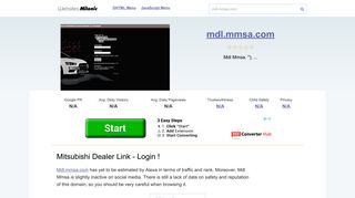 
                            12. Mdl.mmsa.com website. Mitsubishi Dealer Link - Login !.