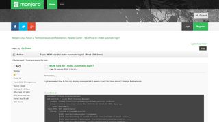 
                            2. MDM how do i make automatic login? - Manjaro Linux Forum