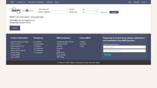
                            3. MDPI | E-mail alert - unsubscribed