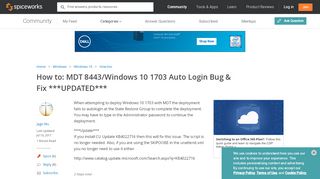 
                            5. MDT 8443/Windows 10 1703 Auto Login Bug & Fix ***UPDATED ...