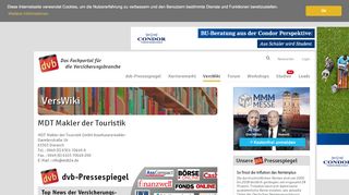 
                            6. MDT Makler der Touristik - VersWiki - Deutsche Versicherungsboerse