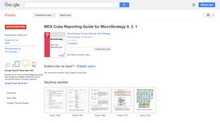 
                            11. MDX Cube Reporting Guide for MicroStrategy 9. 3. 1