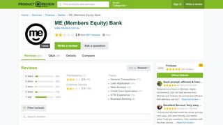 
                            3. ME (Members Equity) Bank Reviews - ProductReview.com.au