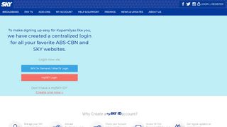 
                            8. Me & My SKY | Log In - SKY Cable