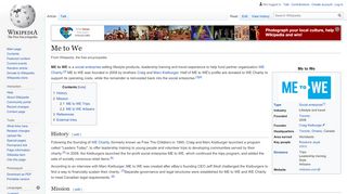 
                            10. Me to We - Wikipedia