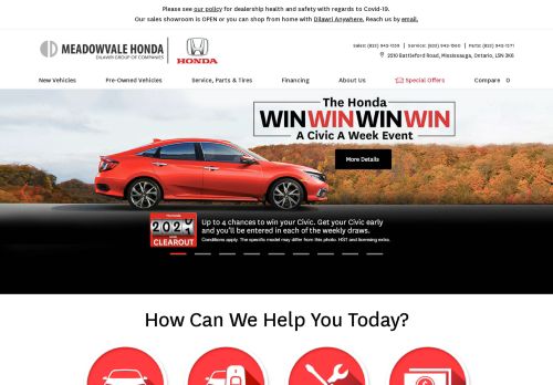 
                            9. Meadowvale Honda | Honda Dealership in Mississauga, ON